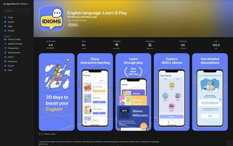 English Language: Learn & Play